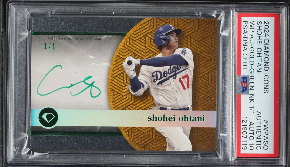 2024 Topps Diamond Icons White Polychromatink Gold Shohei Ohtani AUTO DNA 10 1/1 PSA AUTH