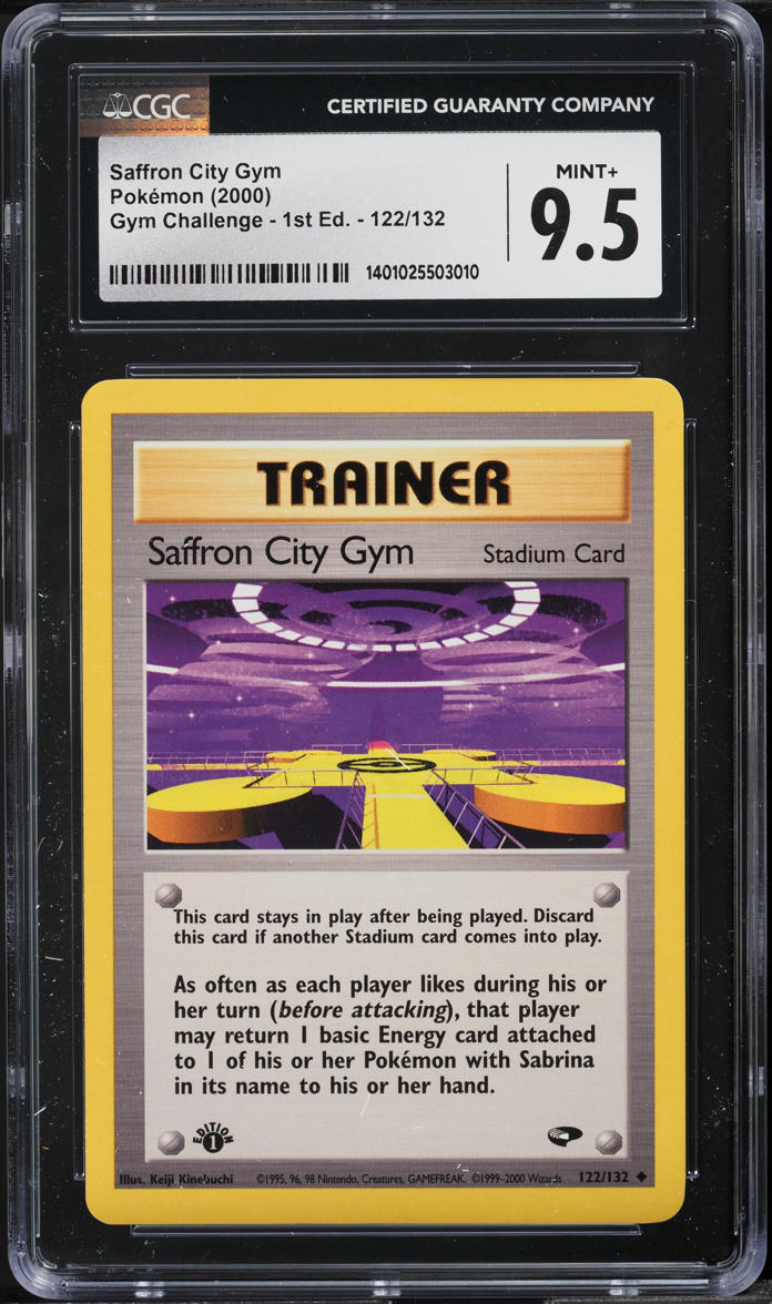 2000 Pokemon Gym Challenge 1st Edition Saffron City Gym #122 CGC 9.5 MINT+