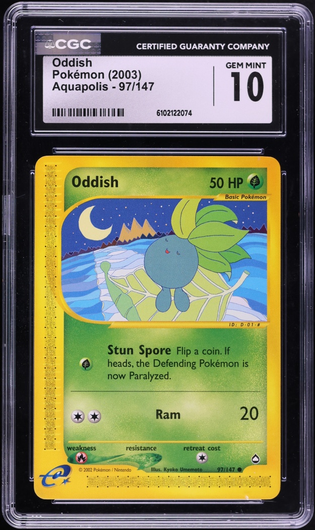 2003 Pokemon Aquapolis Oddish #97 CGC 10 GEM MINT