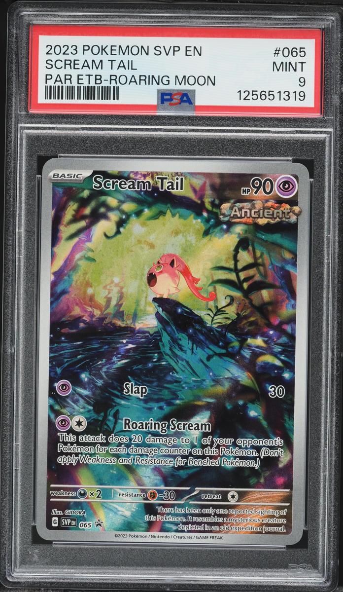2023 Pokemon Scarlet & Violet Black Star Promo Paradox Rift ETB Scream Tail #65 PSA 9 MINT