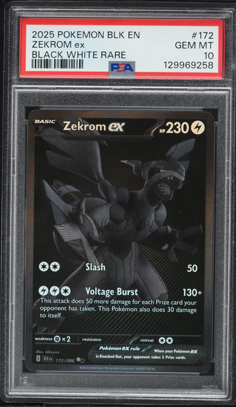 2025 Pokemon Japanese SV Black Bolt Full Art Zekrom ex #174 CGC 10