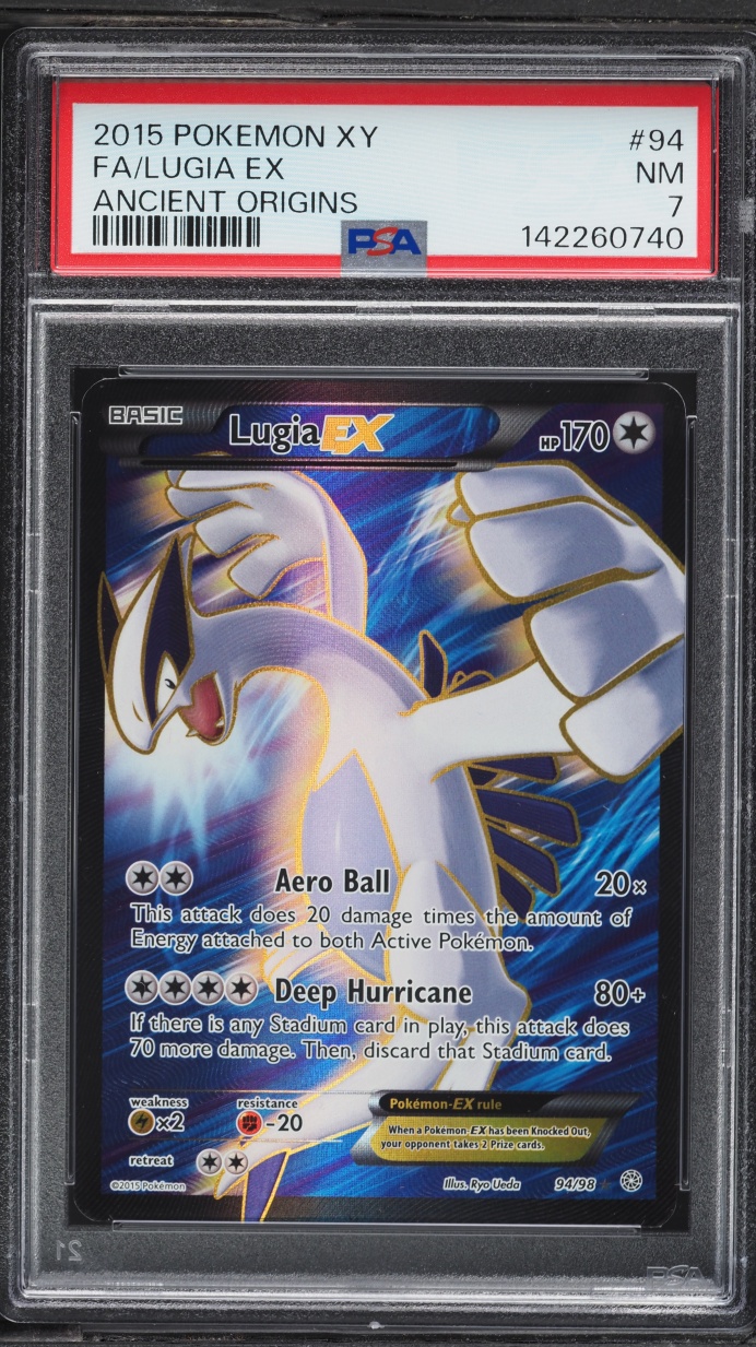 2015 Pokemon XY Ancient Origins Full Art Lugia EX #94 PSA 7 NRMT