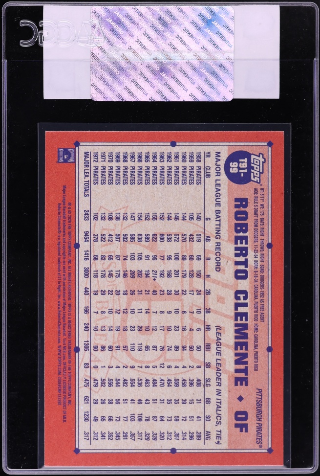 2026 Topps '91 Roberto Clemente #T91-99 CGC AUTH