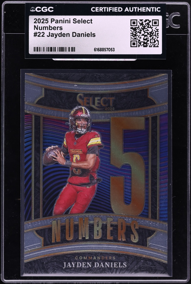 2025 Select Numbers Jayden Daniels #22 CGC AUTH