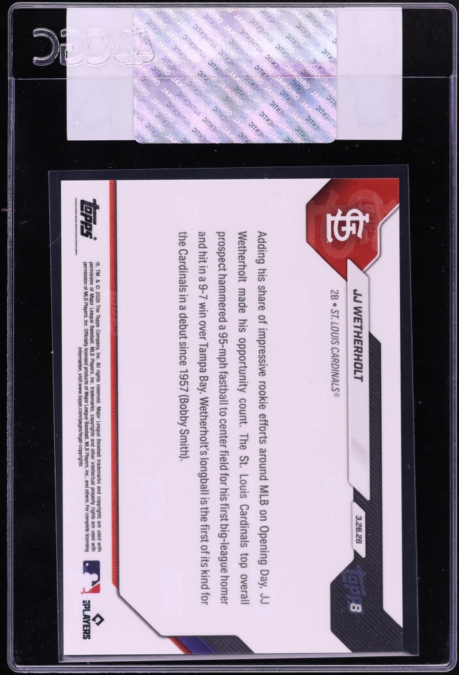 2026 Topps Now JJ Wetherholt ROOKIE #8 CGC AUTH
