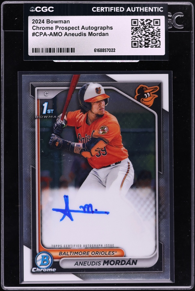 2024 Bowman Chrome Aneudis Mordan PROSPECT AUTO #CPA-AMO CGC AUTH