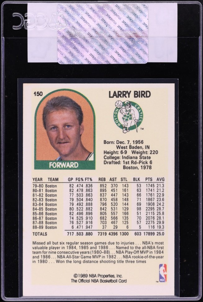 1989 Hoops Larry Bird #150 CGC AUTH