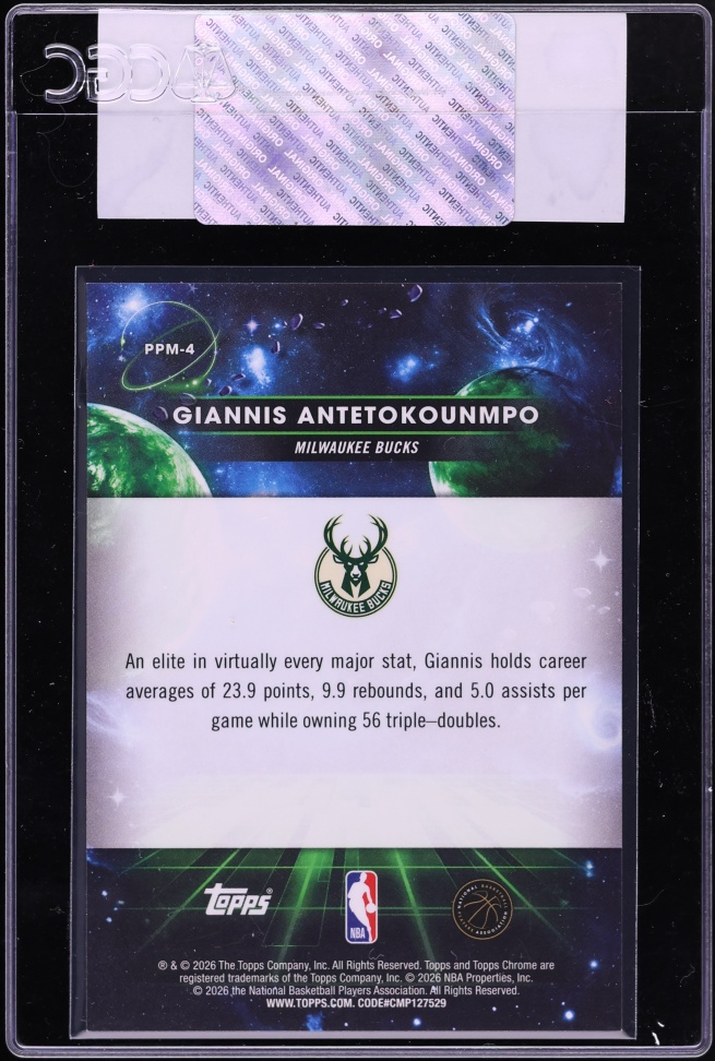 2025 Topps Chrome Cosmic Planetary Pursuit Mercury Giannis Antetokounmpo #PPM-4 CGC AUTH