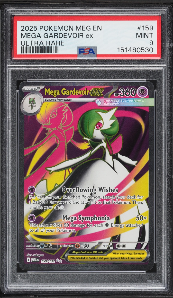 2025 Pokemon Mega Evolution Full Art Mega Gardevoir ex #159 PSA 9 MINT