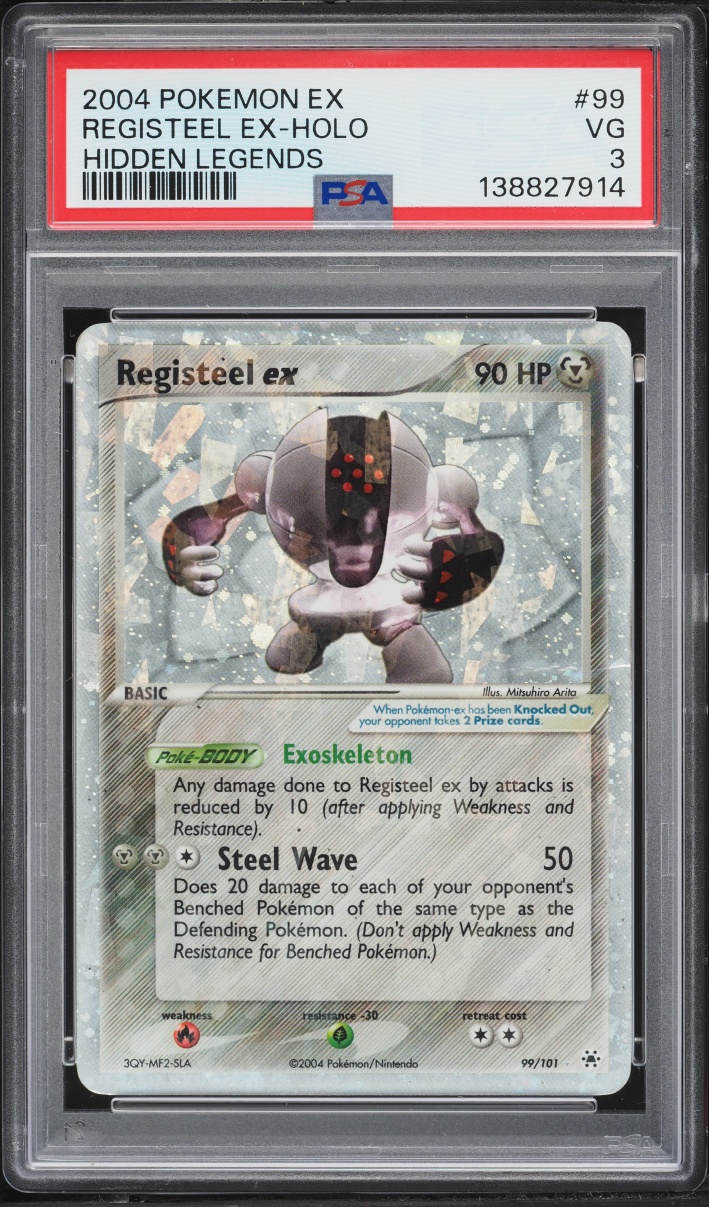 2004 Pokemon EX Hidden Legends Holo Registeel ex #99 PSA 3 VG