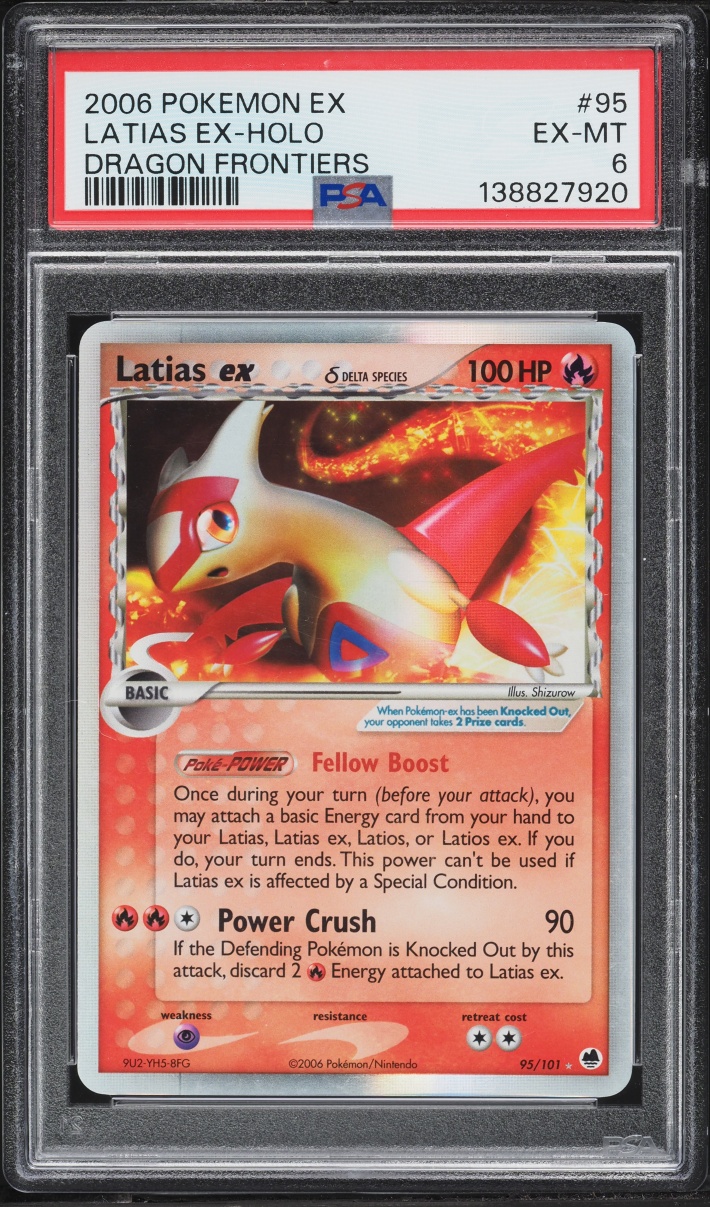 2006 Pokemon EX Dragon Frontiers Holo Latias ex #95 PSA 6 EXMT
