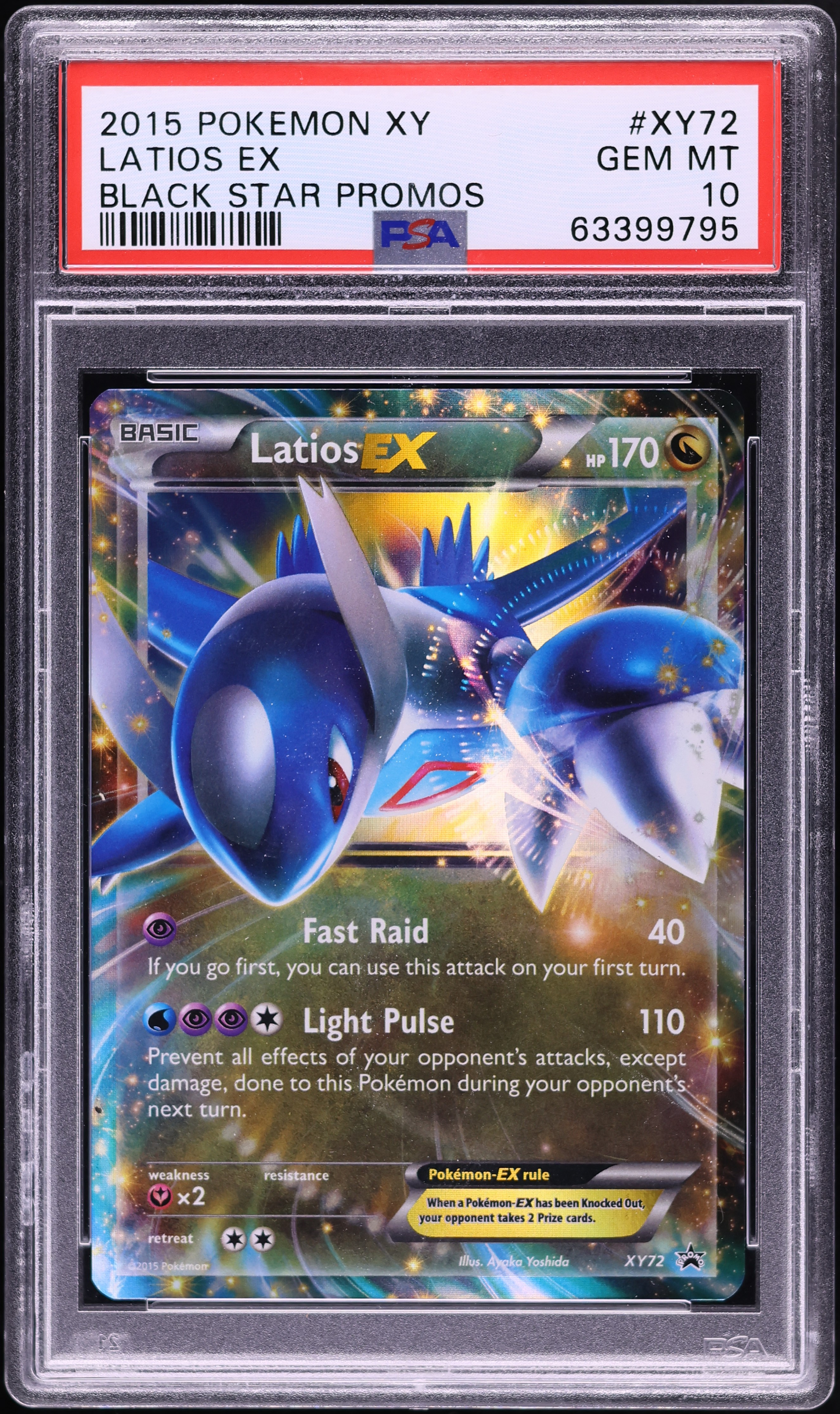 2015 Pokemon XY Black Star Promo Powers Beyond Tins Latios EX #XY72 PSA 10 GEM MINT
