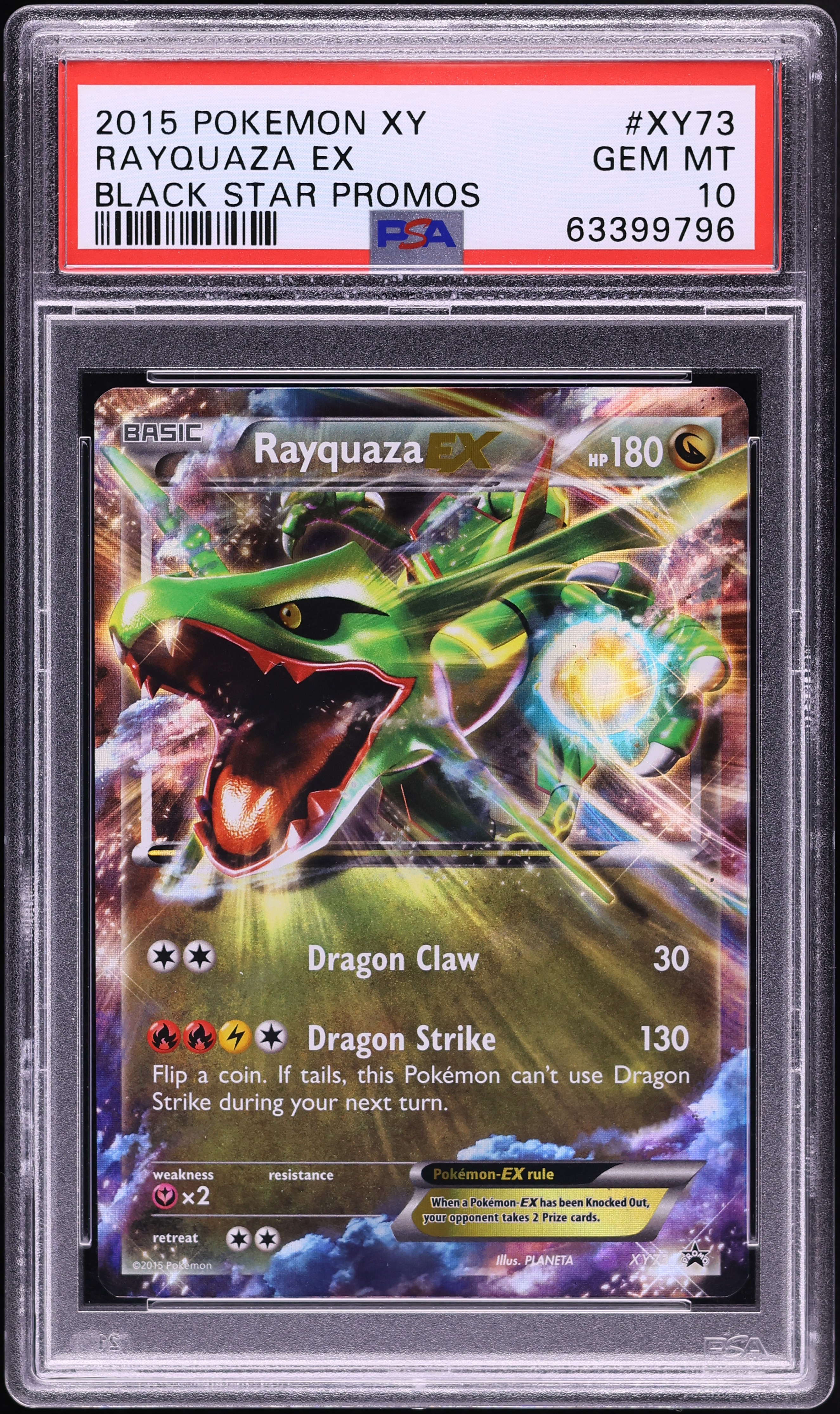 2015 Pokemon XY Promo Rayquaza EX #XY73 PSA 10 GEM MINT