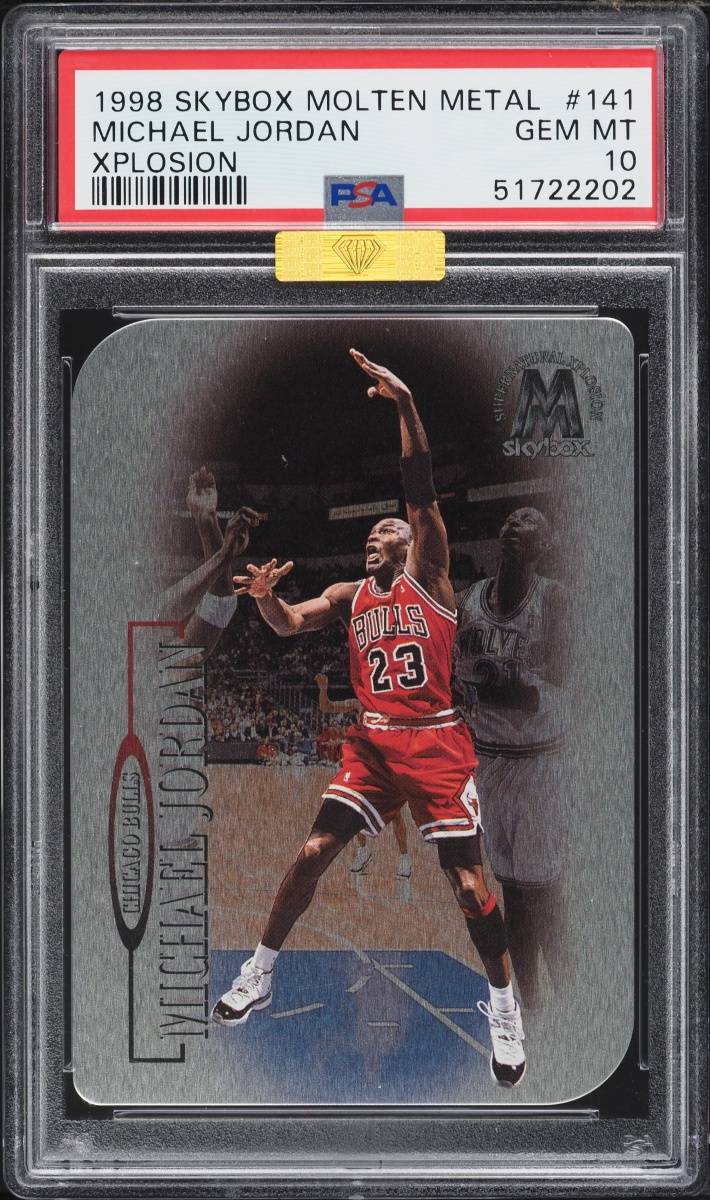 1998 Skybox Molten Metal Xplosion Michael Jordan #141 MBA PSA 10 GEM MINT