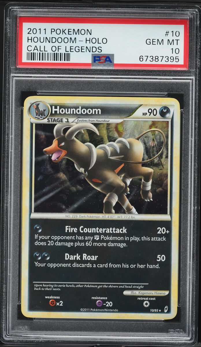 2011 Pokemon Call Of Legends Holo Houndoom #10 PSA 10 GEM MINT
