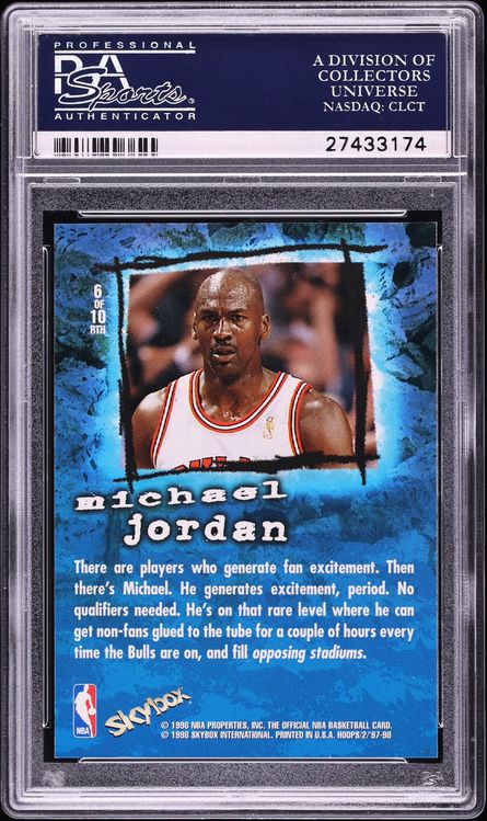 1997 Hoops Rock The House Michael Jordan #6 PSA 10 GEM MINT