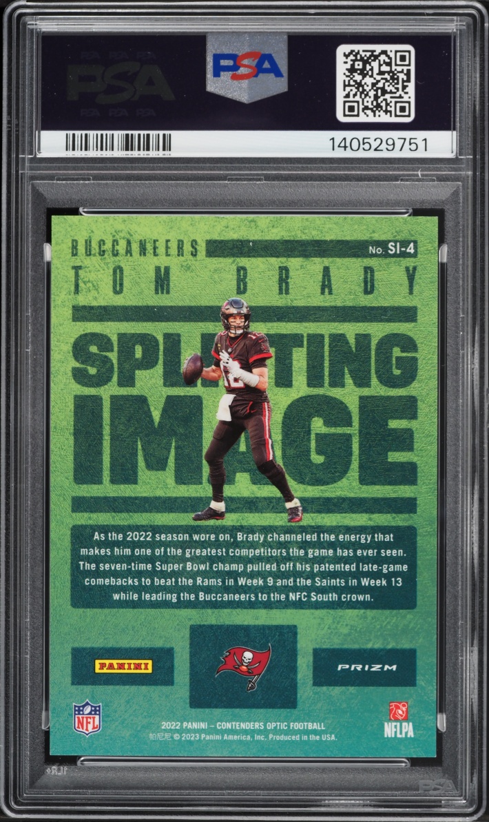 2022 Panini Contenders Optic Splitting Image Tom Brady #SI-4 PSA 10 GEM MINT - Photo 2
