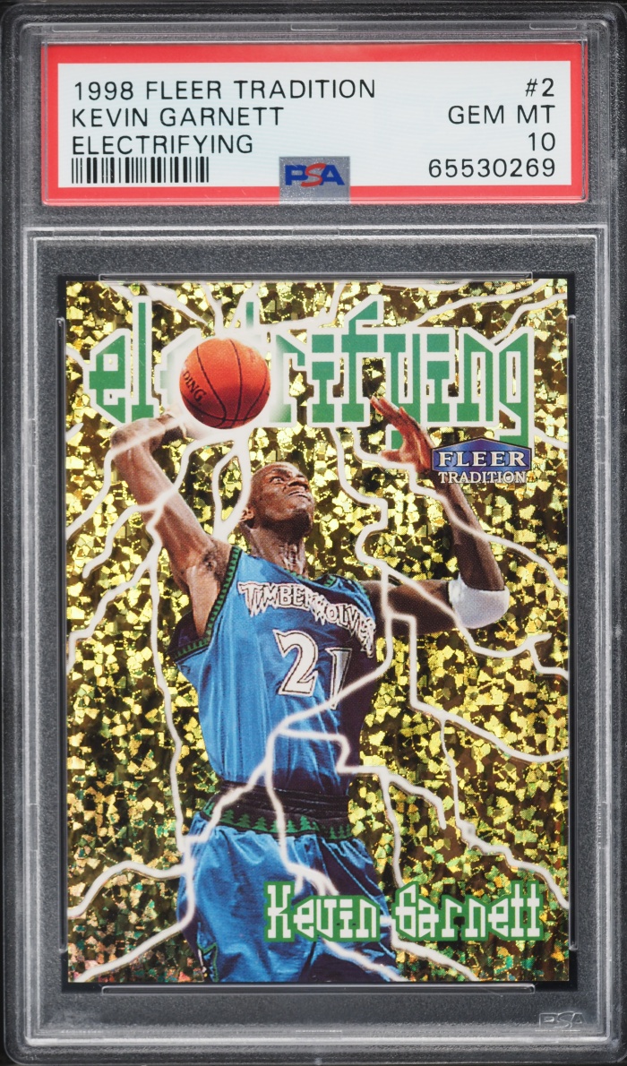 1998 Fleer Tradition Electrifying Kevin Garnett #2 PSA 10 GEM MINT - Photo 1
