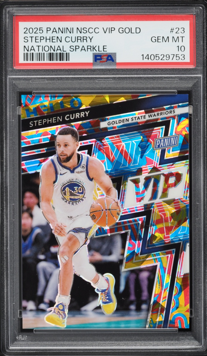 2025 Panini NSCC VIP Gold Sparkle Stephen Curry /45 #23 PSA 10 GEM MINT - Photo 1