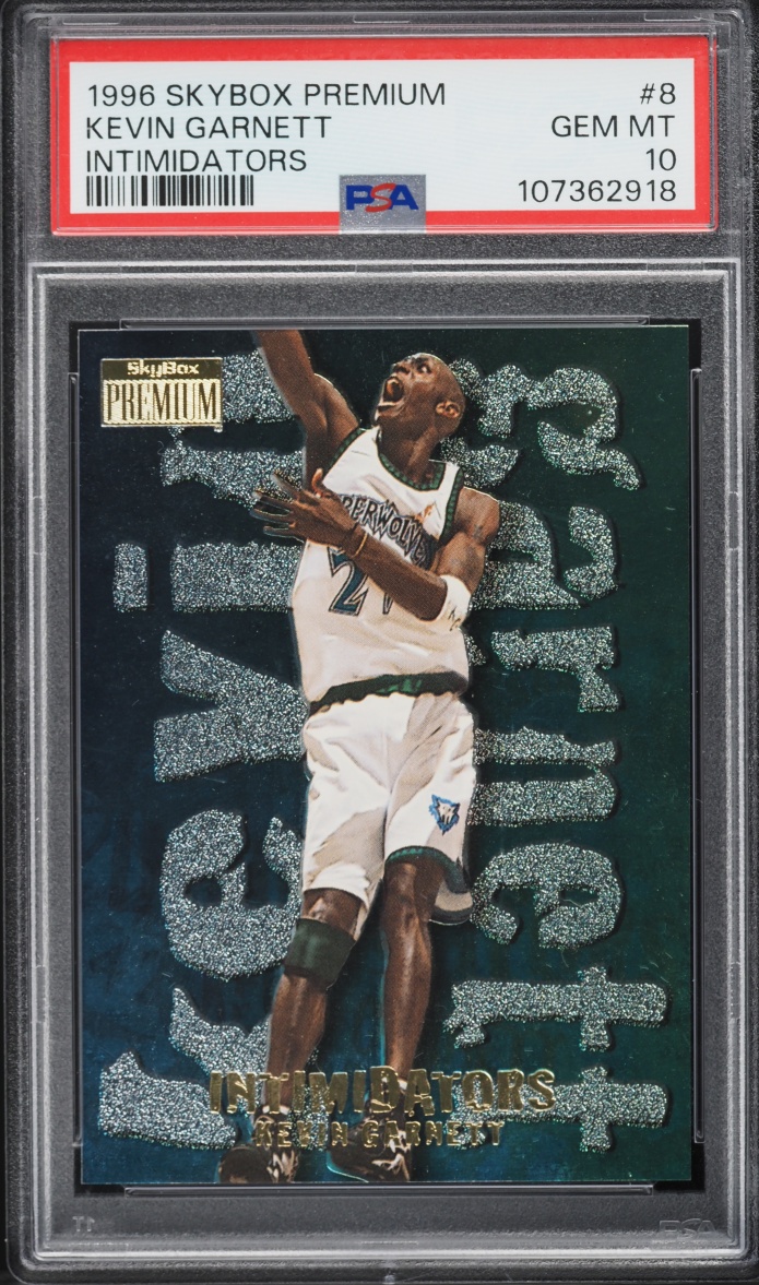 1996 Skybox Premium Intimidators Kevin Garnett #8 PSA 10 GEM MINT - Photo 1
