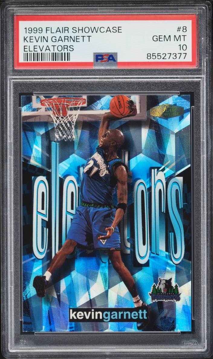 1999 Flair Showcase Elevators Kevin Garnett #8 PSA 10 GEM MINT - Photo 1