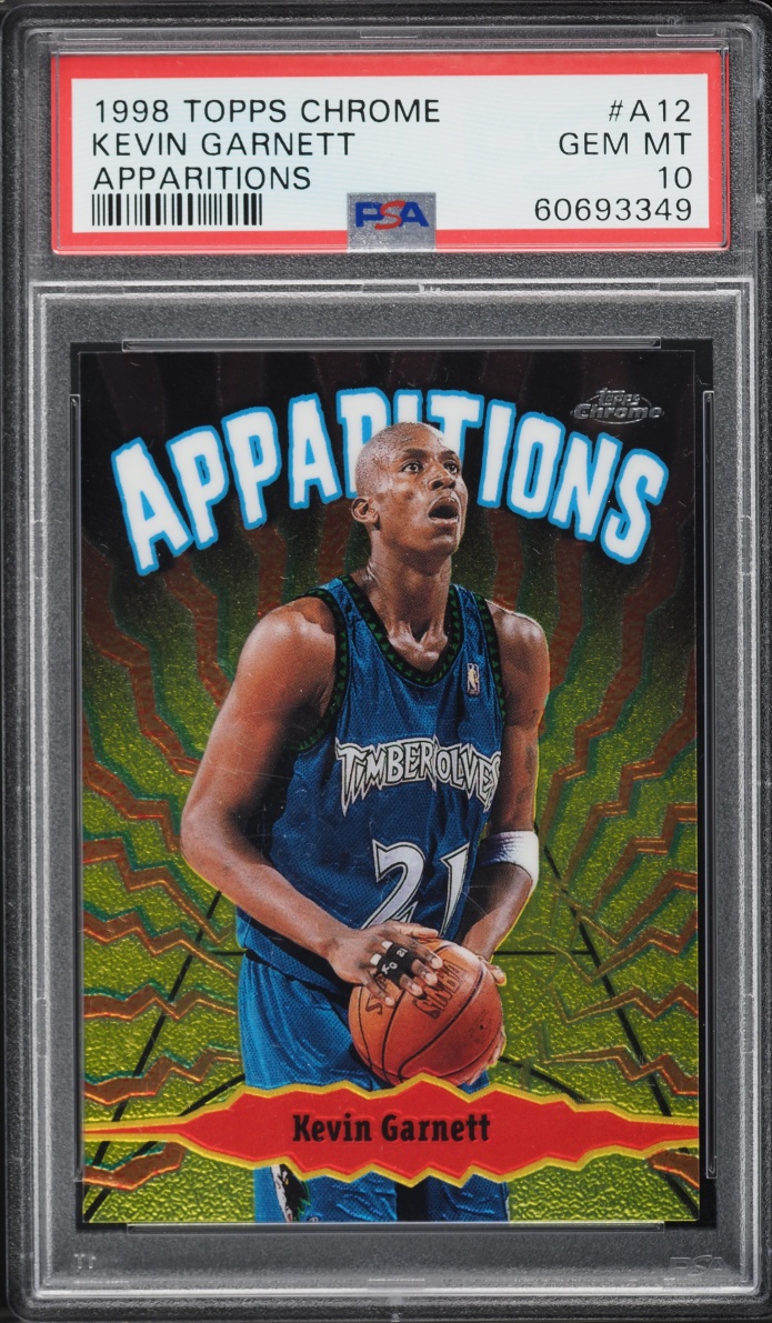 1998 Topps Chrome Apparitions Kevin Garnett #A12 PSA 10 GEM MINT - Photo 1