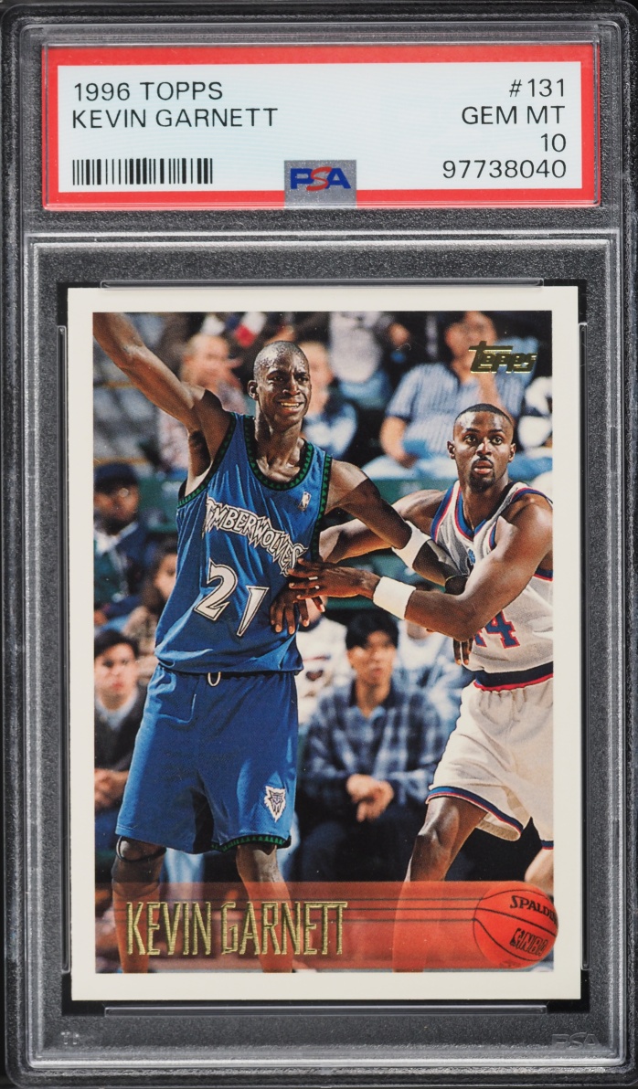 1996 Topps Basketball Kevin Garnett #131 PSA 10 GEM MINT - Photo 1