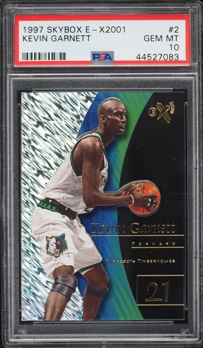 1997 Skybox E-X2001 Kevin Garnett #2 PSA 10 GEM MINT - Photo 1