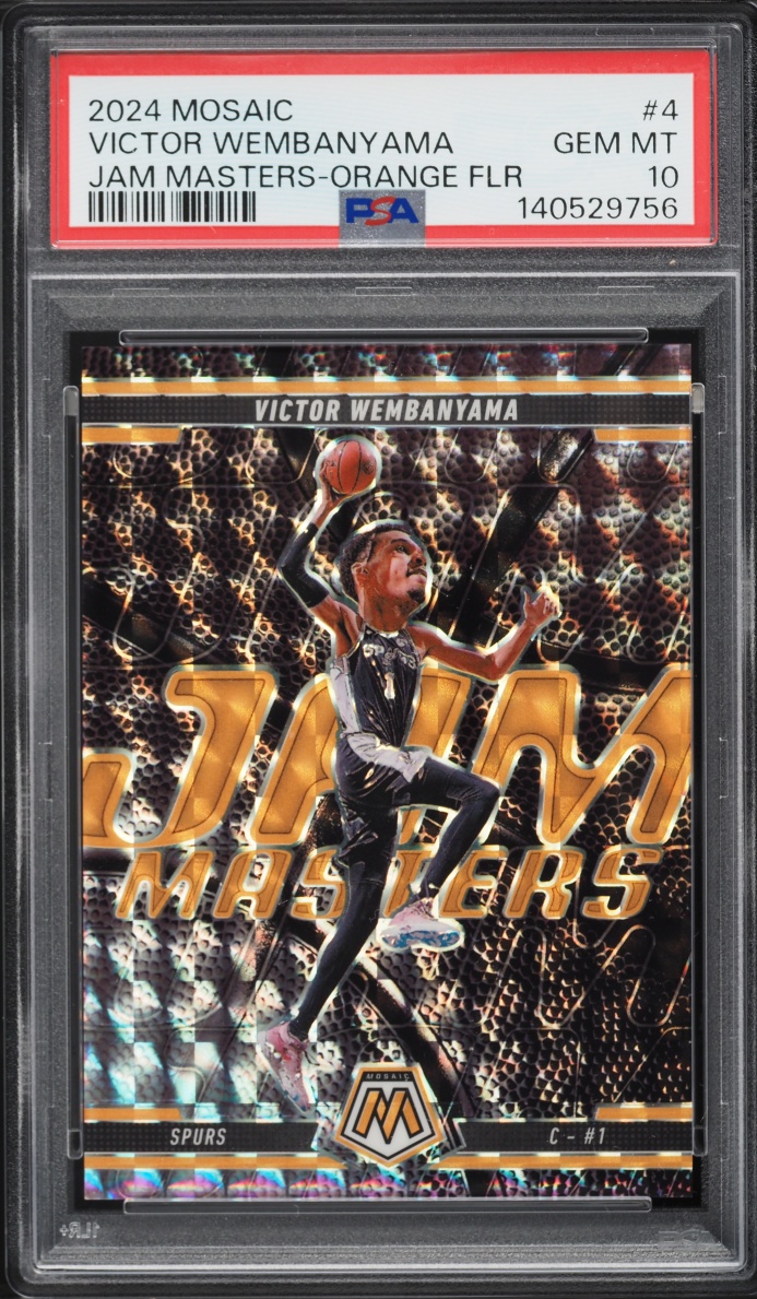 2024 Panini Mosaic Jam Masters Orange Ice Victor Wembanyama /25 #4 PSA 10 GEM MINT - Photo 1