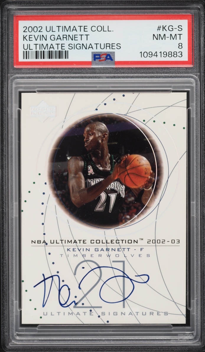 2002 Ultimate Collection Kevin Garnett AUTO #KG-S PSA 8 NM-MT - Photo 1
