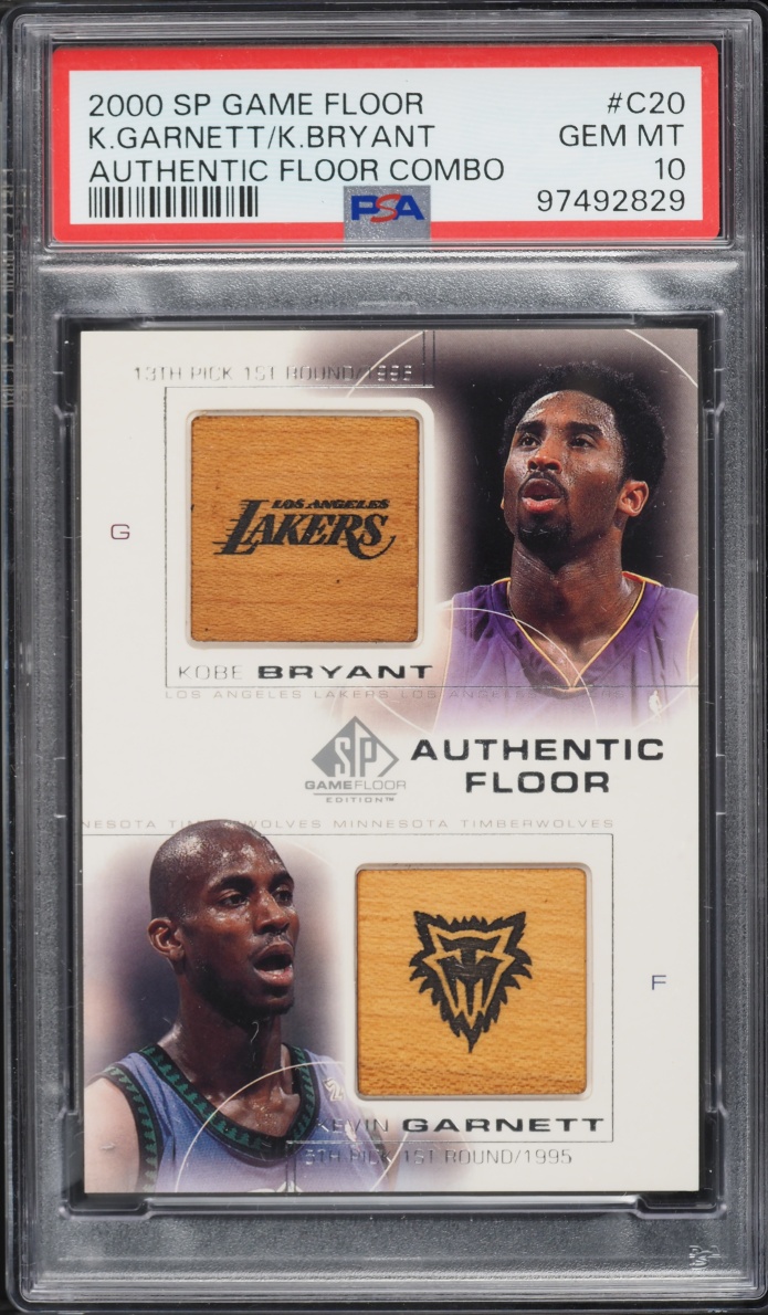 2000 SP Game Floor Combo Kevin Garnett & Kobe Bryant RELIC #C20 PSA 10 GEM MINT - Photo 1