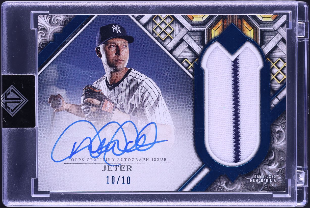 2025 Topps Transcendent Collection Blue Derek Jeter PATCH AUTO 10/10 #TCAR-DJ