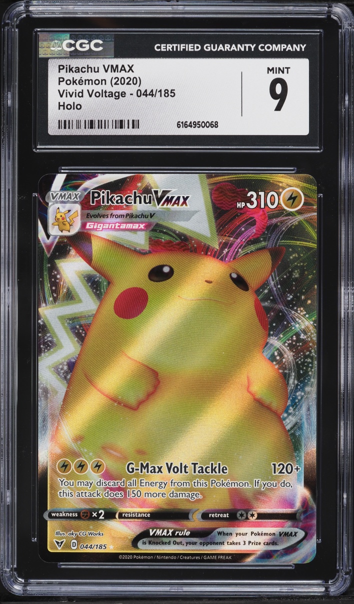 2020 Pokemon Sword & Shield Vivid Voltage Full Art Pikachu VMAX #44 CGC 9 MINT