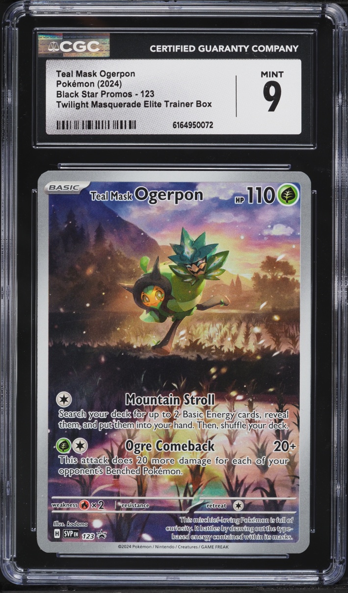 2024 Pokemon SV Promo Twilight Masquerade ETB Full Art Teal Mask Ogerpon #123 CGC 9 MINT