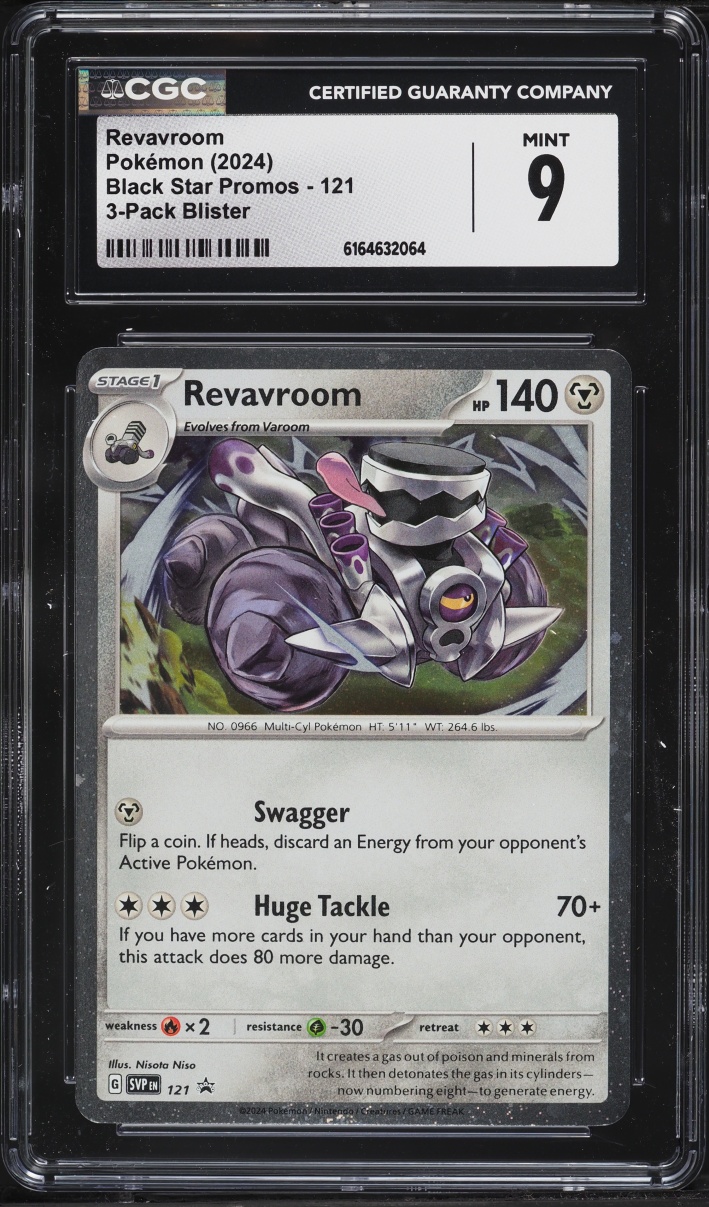 2024 Pokemon Scarlet & Violet Black Star Promo Revavroom #121 CGC 9 MINT