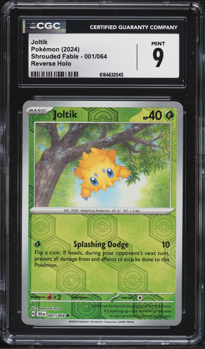 2024 Pokemon Scarlet & Violet Shrouded Fable Reverse Holo Joltik #1 CGC 9 MINT