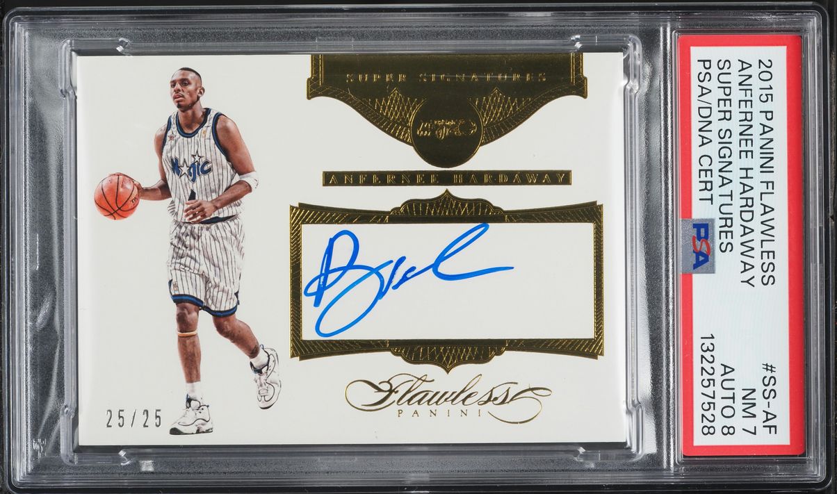 2015 Panini Flawless Super Signatures Anfernee Hardaway AUTO DNA 8 25/25 #SS-AF PSA 7 NRMT