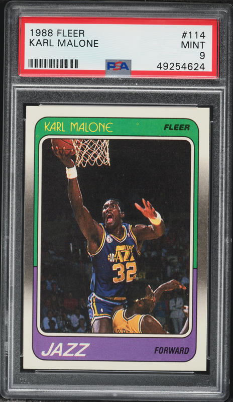 1988 Basket 16 Las Estrellas De La NBA Karl Malone #39 PSA 7 NRMT