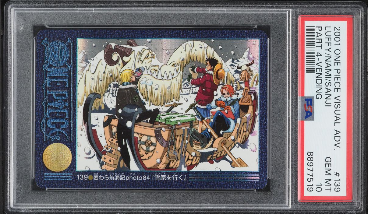 2001 One Piece Japanese Visual Adventure Part 4 Bandai Luffy Nami Sanji #139 PSA 10 GEM MINT
