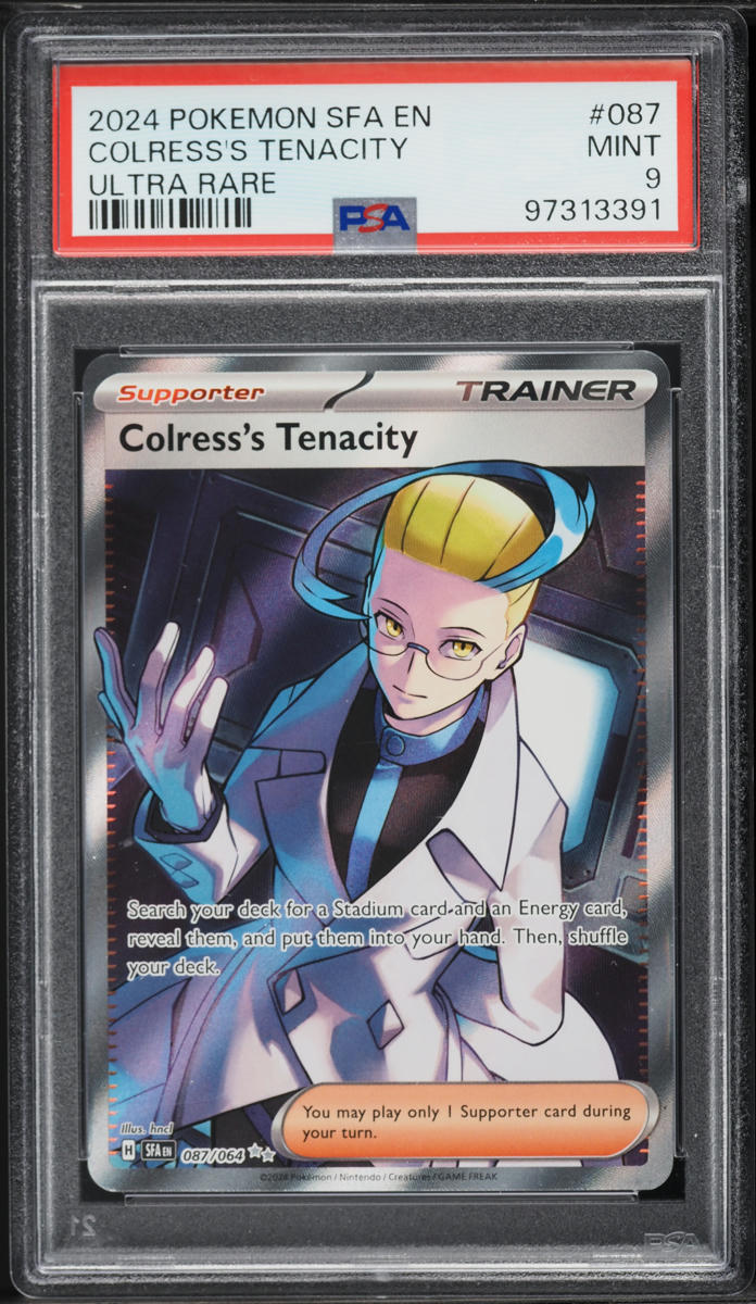 2024 Pokemon SV Shrouded Fable Full Art Colress's Tenacity #087 PSA 9 MINT