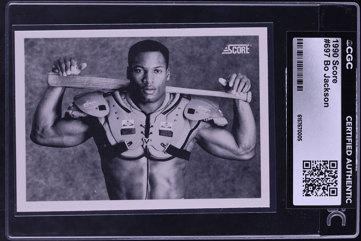 1990 Score Football Bo Jackson #697 CGC AUTH