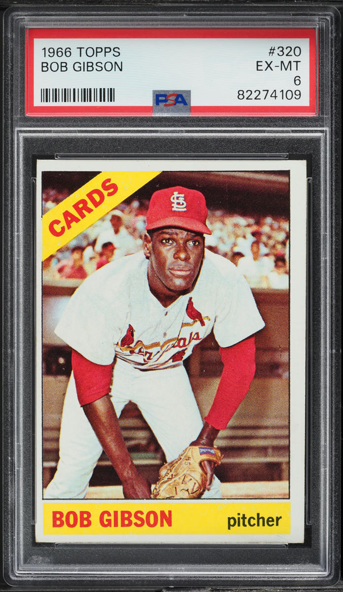 1966 Topps Bob Gibson #320 PSA 6 EXMT