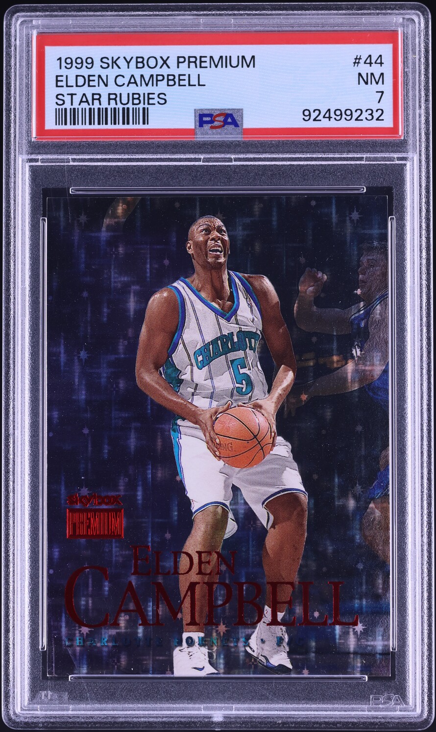 1999 Skybox Premium Star Rubies Elden Campbell /45 #44 PSA 7 NRMT