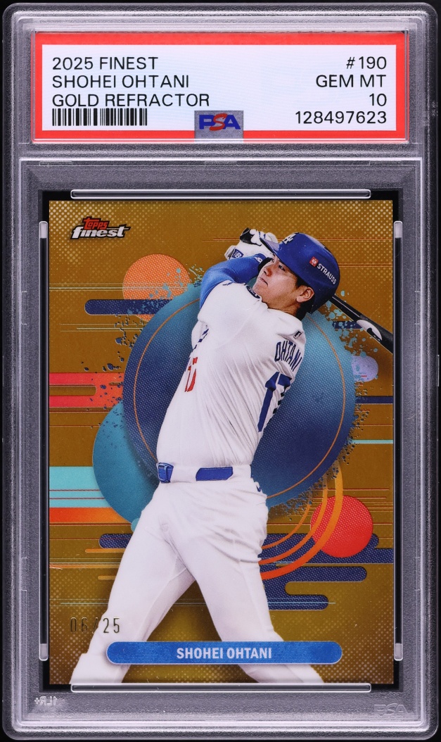 2025 Finest Gold Refractor Shohei Ohtani /25 #190 PSA 10 GEM MINT