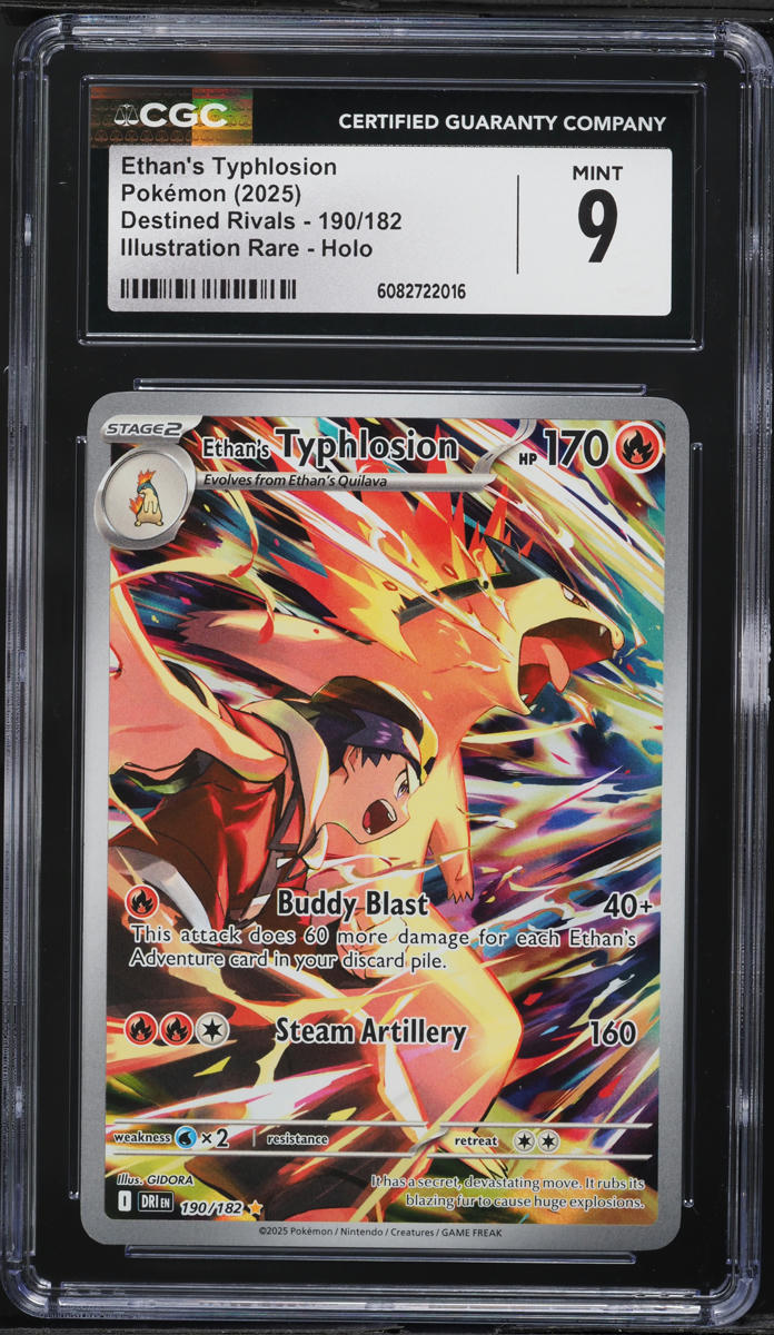 2025 Pokemon SV Destined Rivals IR Ethan's Typhlosion #190 CGC 9 MINT
