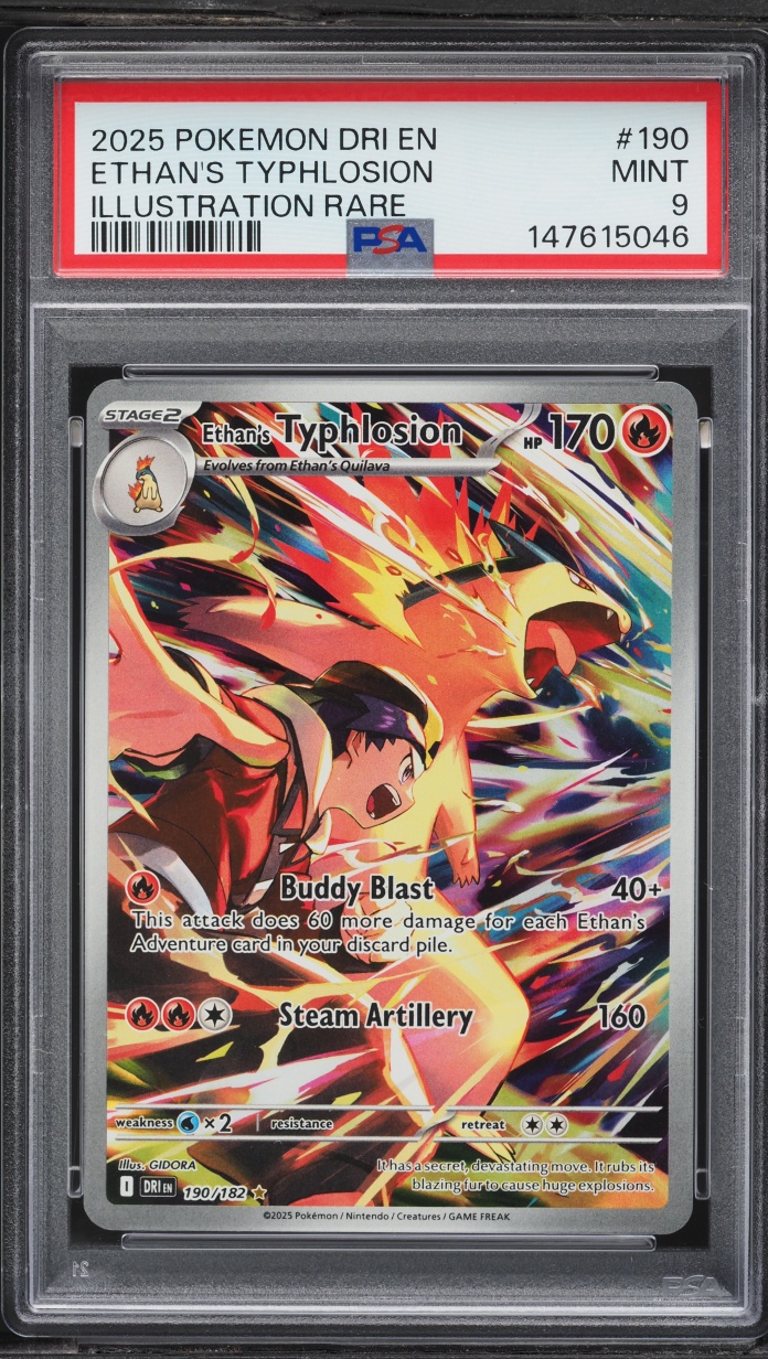 2025 Pokemon Scarlet & Violet Destined Rivals IR Ethan's Typhlosion #190 PSA 9 MINT