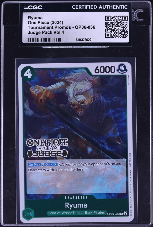 2024 One Piece Japanese Promo Monsters Guide Book Ryoma #P-072 CGC