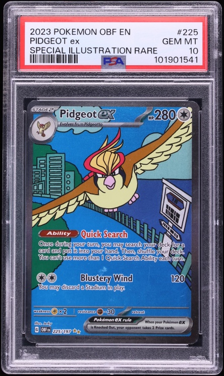 2023 Pokemon Scarlet & Violet Obsidian Flames SIR Pidgeot Ex #225 PSA 10 GEM MINT