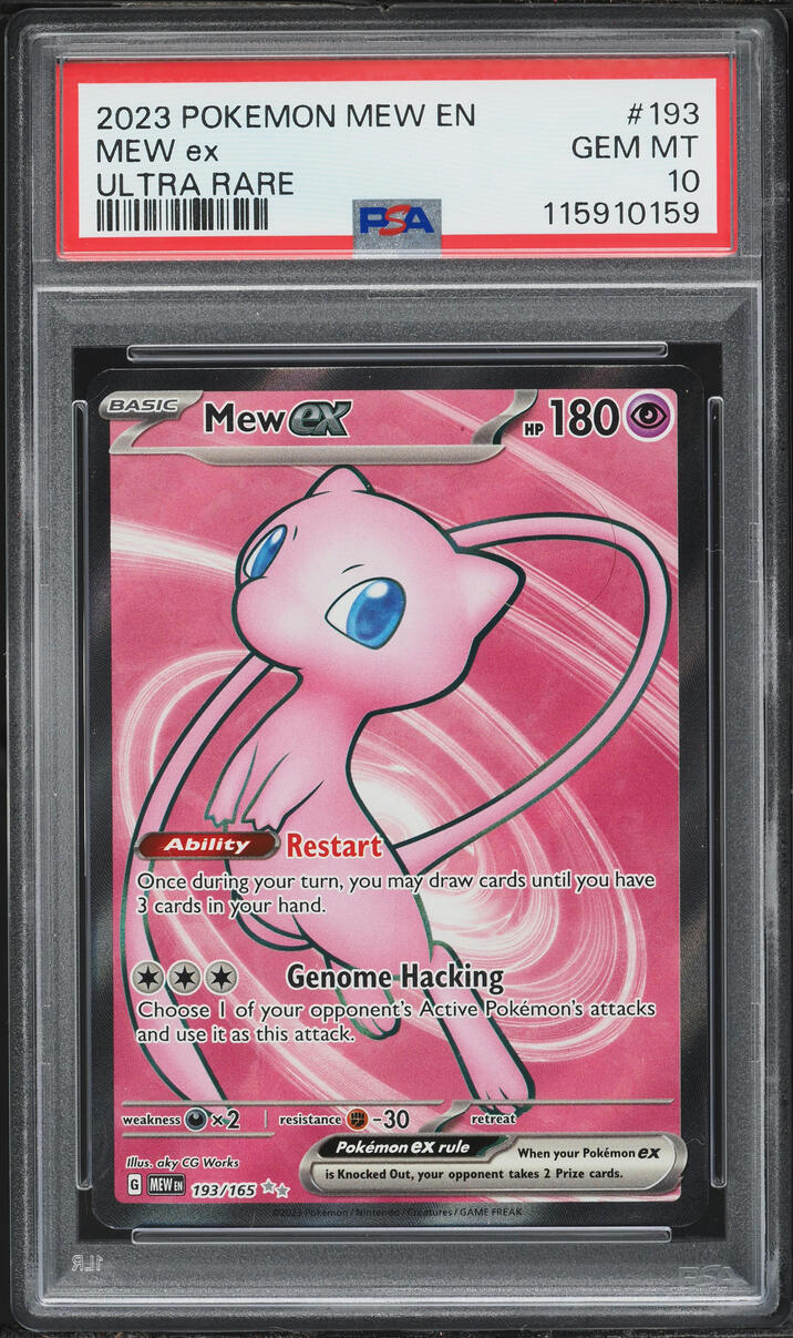 2023 Pokemon Scarlet & Violet 151 Full Art Mew ex #193 PSA 10 GEM MINT