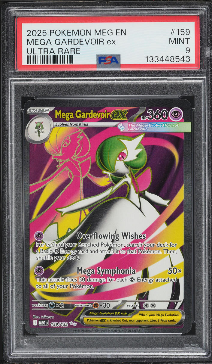 2025 Pokemon Mega Evolution Full Art Mega Gardevoir ex #159 PSA 9 MINT